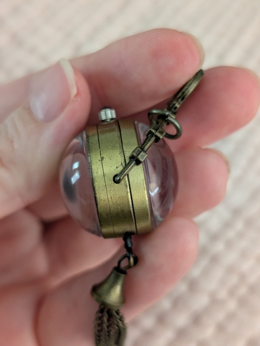 Vintage-style Quartz Pocket Watch Charm - Picture 9 of 9